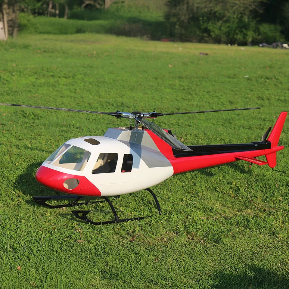 FlishRC Hubschrauber AS-350 Ecureuil 500 Rot/Weiss GPS 990mm RTF RC Einsteiger - Bild 2 von 4