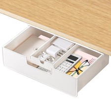Under Desk Drawer Organizer Table Slide Out Small Compartment Hidden Home