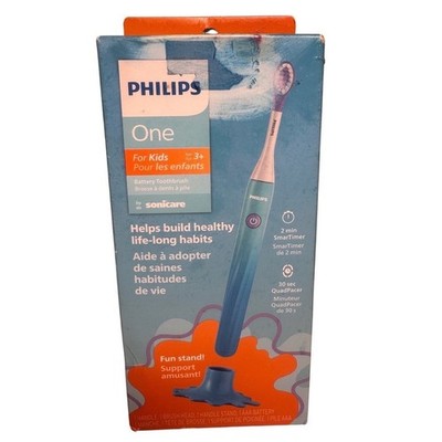 Philips One by Sonicare for Kids Battery Toothbrush Blue Pink HY1130/02 Age 3+