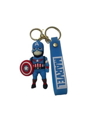 Marvel Captain America Superhero 3D Silicone Charm Keychain Brand New Free Ship