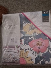 Next King Sz Duvet Set Cover 2 Pillowcases BNWT reversible Pink & Bright Floral