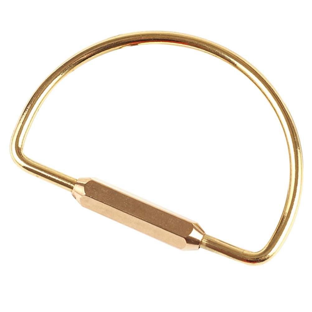 Creative Hanging Pendant Keychain Brass Keyring Durable Golden Belt Clip