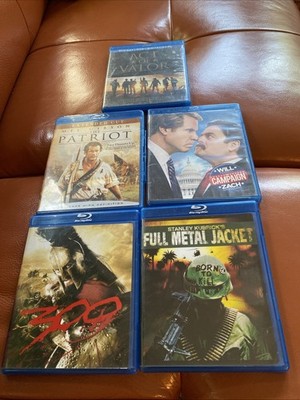 Blu-Ray Discs Set Of 5 Patriot,300,Act Of Valor,Full Metal Jacket,The Campaign