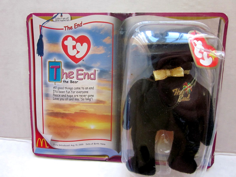New TY Teenie Original Beanie - THE END The Bear - Ronald McDonald - Rare