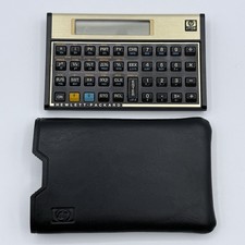 Hewlett Packard HP 12C Financial Calculator  Leather Case - Tested Working