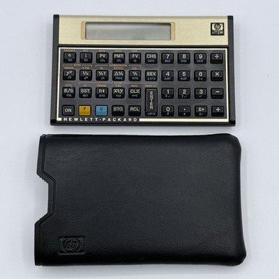 Hewlett Packard HP 12C Financial Calculator & Leather Case - Tested Working