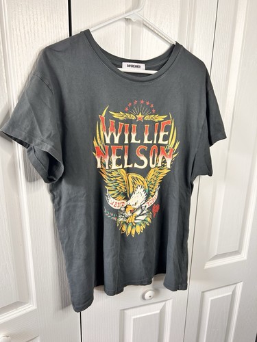 Daydreamer Willie Nelson Graphic Tee Band Shirt Eagle Texas Oversized L USA - Picture 2 of 4