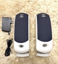 JBL Vintage Platinum Series Powered Speakers Pair White TESTED WORKS w/ Adapter