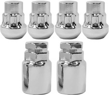 6pcs M12x1.5 Wheel Lock Lug Nut Set Anti-theft Lug Key