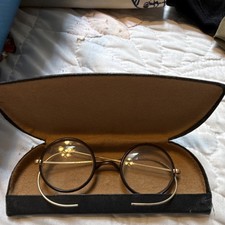 Round Brown Metal Full Rim Eyeglass Frames Un...