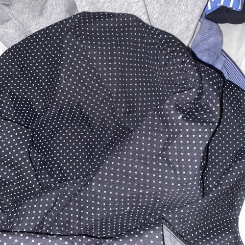 Beverly Hills Polo Club Men's Button Up Shirt Black with White Polka Dots Sz 2X - Picture 1 of 3
