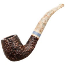 Savinelli Sasso Rusticated 601, Marbled Pattern Briar Tobacco Pipe, Billiard 6mm