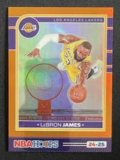 Lebron James 2024-25 Panini Hoops Premium Orange Prizm Base /199 #18