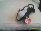 Vtg. Ty Beanie Baby-Stinky the Skunk-sty 4017-org tags-DOB 2/13/1995