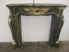 Antik Kaminverkleidung Bronze/Gold Kaminumrandung Kamin Breite140cm Kaminsims