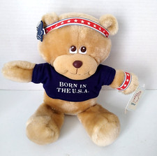 Vintage Applause 1986 10" Bruce 5910 Born In The USA Plush Bear New With Tags