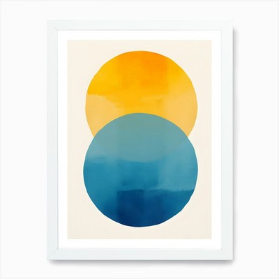 Watercolor Painting Sunset' Art Pri Framed Wall Art Poster Canvas Print Picture