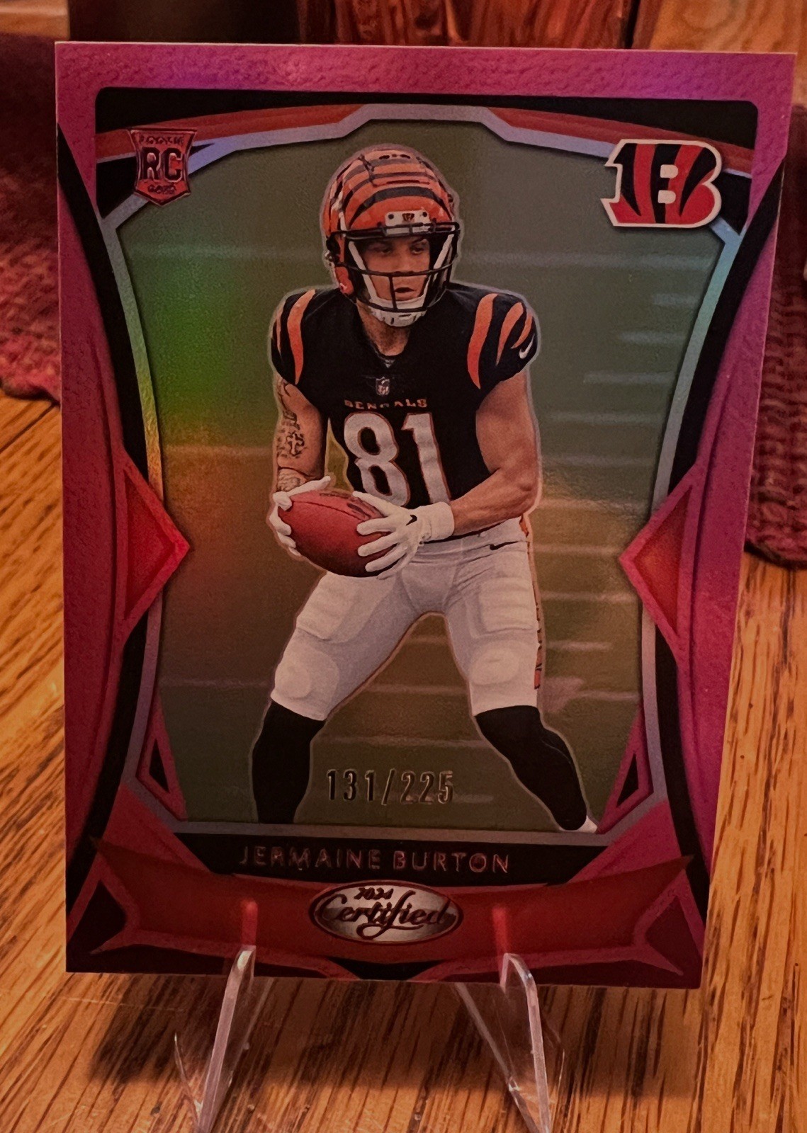 2024 Panini Certified - Rookies Jermaine Burton #158 Mirror Pink /225 (RC)