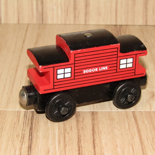 Vintage Thomas Train Wooden Railway Sodor Line Caboose Car Learning Curve 2003