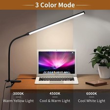LED Desk Lamp Touch Sensor Reading Table Lamp Eye Caring Reading Light 3 Mode