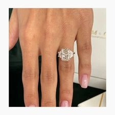 Diamond Radiant Ring F VS1 4.95 CT IGI Certified Lab created 14K White Gold