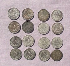 Deutsches Reich  Kleines Lot -16 x 1/2 Mark  Gesamt 44 Gramm