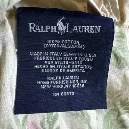 Ralph Lauren Therese Ruffled Pillow Shams Pair King Ruffled Beige Floral Cottage - Bild 11 von 15