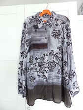 Damen Bluse Gr. 46 Ulla Popken Longbluse Lang...