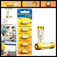 12V Alkaline A27 27A Battery 5-Pack  Long Lasting for Remote, Door Opener, Ke