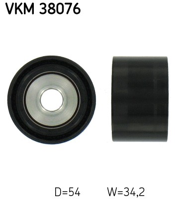 Aux Belt Idler Pulley fits MERCEDES ML300 W164 3.0D 09 to 11 OM642.940 Guide SKF - Image 4