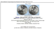 1968 D GERMANY Chemist Hygienist Max Pettenkofer OLD Vintage 5 Mark Coin.