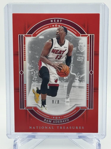 23-24 Panini National Treasures Intl Bam Adebayo 8/8 Exclusive Red Parallel SSP!