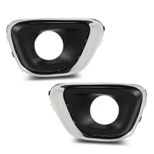 Fit For 2014-2017 Jeep Compass Front Bumper Fog Light Bezel Lamp Trim Left+Right