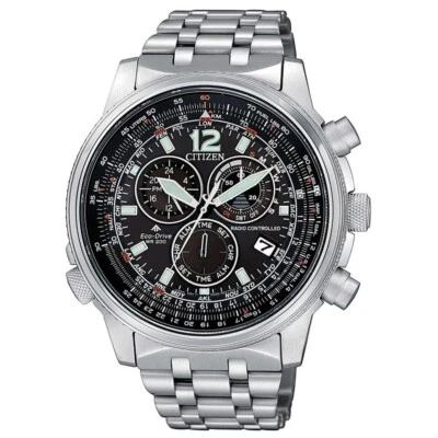 Citizen Pilot Eco-Drive Reloj Hombre Acero Crono Radiocontrolado CB5860-86E - Imagen 1 de 4