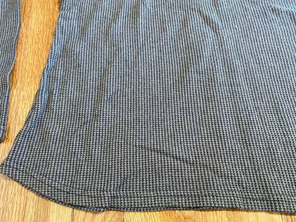 Pullover Woolrich Capa Base Mediana Manga Larga Cuarto Cremallera Gris Pata de Gallo Foto 2 de 4