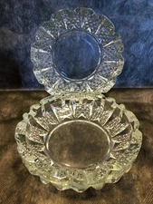 2 Star Pattern Clear Glass Ashtrays FNG Indonesia