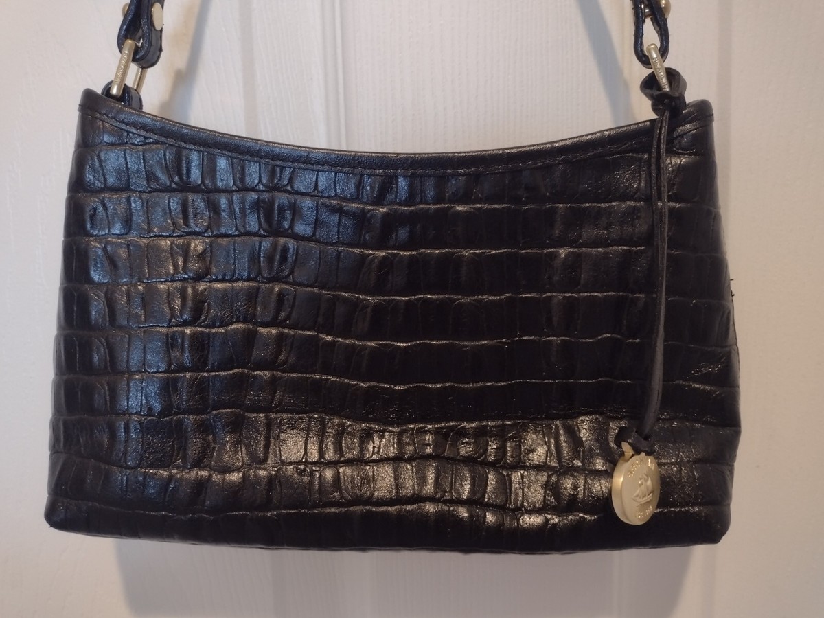 Leather Croc Baguette Shoulder Bag Buy Pink Roxanne Baguette