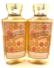 2-Pack Bath & Body Works PUMPKIN CUPCAKE Shower Gel Full Size NEW 10 Fl Oz Each