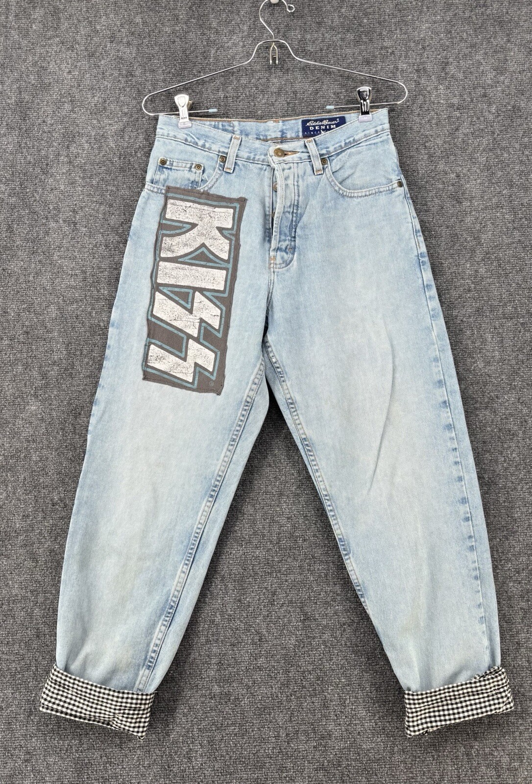 Eddie Bauer Womens Petite 8 KISS High Rise Cuffed Button Fly Jeans