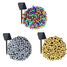 50 100 200 LED Solar Power Fairy Garden Lights String Outdoor Party Wedding