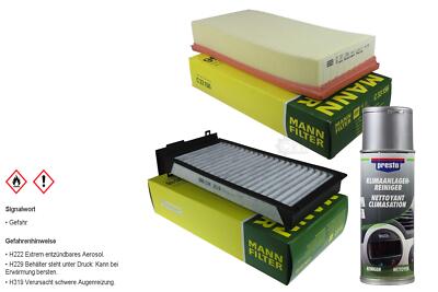 MANN-FILTER Paket + Presto Klima-Reiniger für Citroën C5 Break DE I