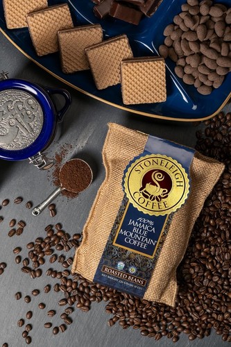 Granos tostados de café Stoneleigh grado A Jamaica Blue Mountain 16 oz PACK DE 5 - Imagen 6 de 8