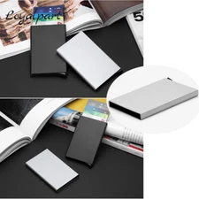 Metal Wallet Men Purse RFID Carbon Fiber Credit ID Card Holder Slim New Silver