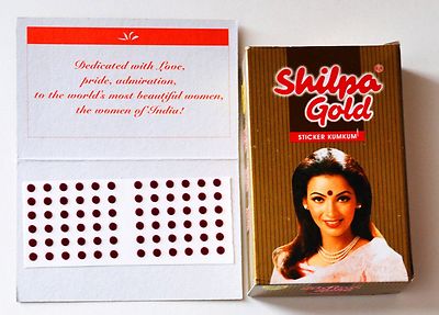 Red Black Mehroon Bindi Tikka Shilpa Bindi Sticker KumKum
