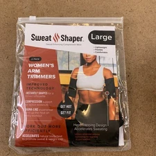 Sweat Shaper Women's Size Large Black Arm Trimmers 2 Pack NWT
