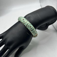 Vintage Sequin Elegant Silver Blue Green Bang...