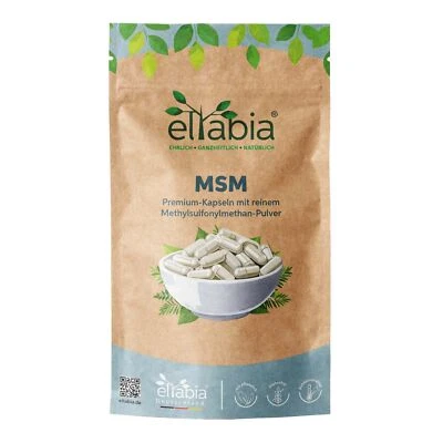 ELTABIA MSM Capsule | Alto Dosaggio 2280mg Dose Giornaliera Zolfo Organico | Vegan