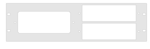 19" Rack Mount Panel for (1) Uniden SDS200 + (2) Dual BCD996 BCD536 BCT15X 3RU - Zdjęcie 3 z 8