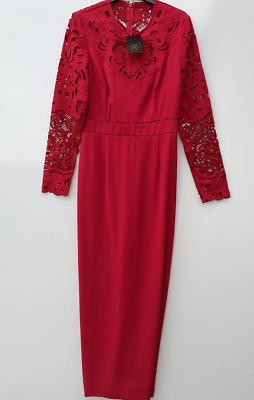 Phase Eight Collection 8 Red Lace Sleeve Maxi Dress Size UK 6 Bnwt | eBay UK