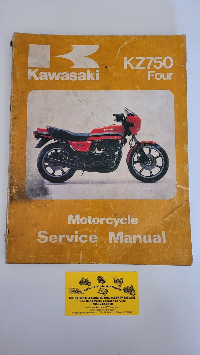 アクセサリー KZ750Four Service Manual Used 1980-1982 Kawasaki KZ750 Four Motorcycle Service Manual